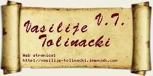 Vasilije Tolinački vizit kartica
